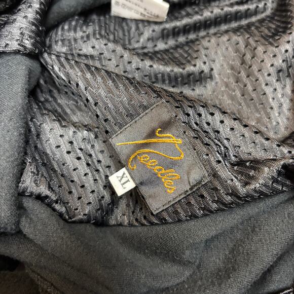 Needles Velour Track Pants Joggers Men's XL Black Blue - Picture 4 of 8